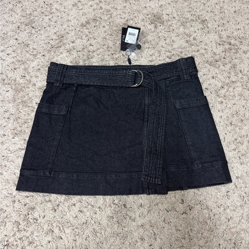Rails Deanna belted denim wrap mini skirt - Picture 5 of 10